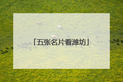 五张名片看潍坊