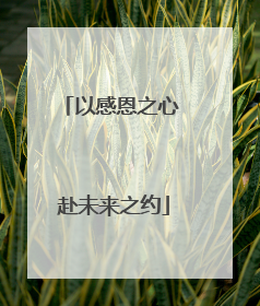以感恩之心 赴未来之约
