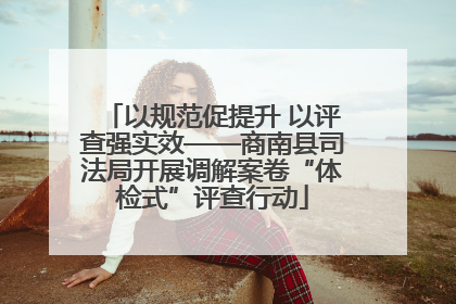 以规范促提升 以评查强实效——商南县司法局开展调解案卷“体检式”评查行动