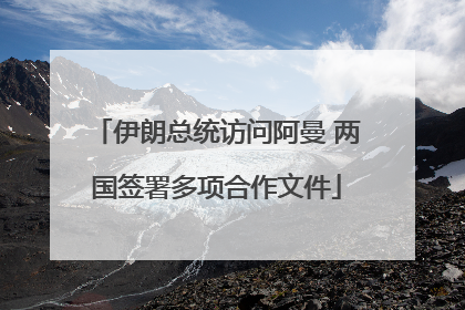 伊朗总统访问阿曼 两国签署多项合作文件