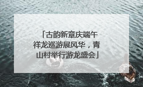 古韵新章庆端午 祥龙巡游展风华，青山村举行游龙盛会