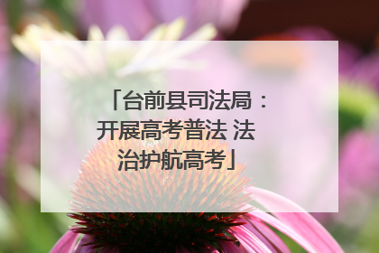 台前县司法局：开展高考普法 法治护航高考