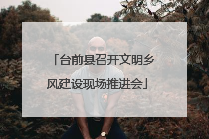 台前县召开文明乡风建设现场推进会