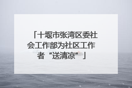 十堰市张湾区委社会工作部为社区工作者“送清凉”