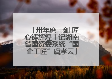 卅年磨一剑 匠心铸辉煌丨记湖南省国资委系统“国企工匠”虞孝云