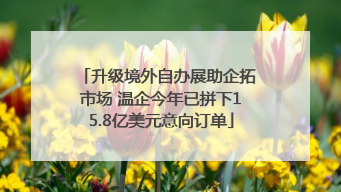 升级境外自办展助企拓市场 温企今年已拼下15.8亿美元意向订单
