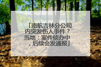 南航吉林分公司内突发伤人事件？当地：案件侦办中，后续会发通报