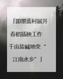 即墨蓝村展开春稻插秧工作 千亩盐碱地变“江南水乡”