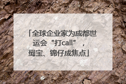 全球企业家为成都世运会“打call”，蜀宝、锦仔成焦点