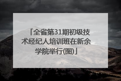 全省第31期初级技术经纪人培训班在新余学院举行(图)
