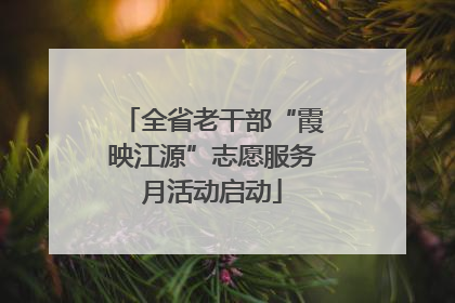 全省老干部“霞映江源”志愿服务月活动启动