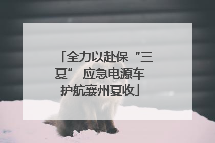 全力以赴保“三夏” 应急电源车护航襄州夏收