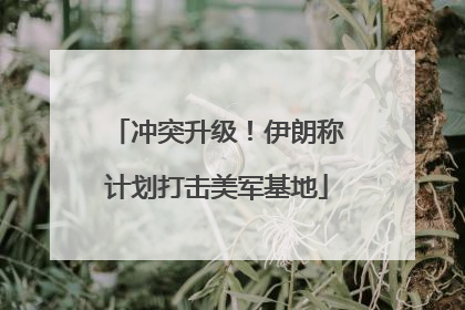 冲突升级！伊朗称计划打击美军基地