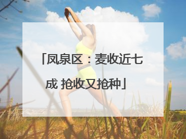 凤泉区：麦收近七成 抢收又抢种