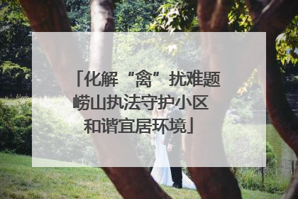 化解“禽”扰难题 崂山执法守护小区和谐宜居环境