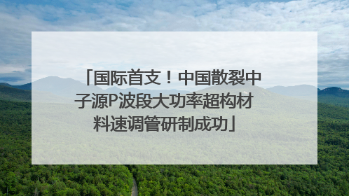国际首支！中国散裂中子源P波段大功率超构材料速调管研制成功