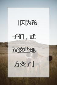 因为孩子们，武汉这些地方变了