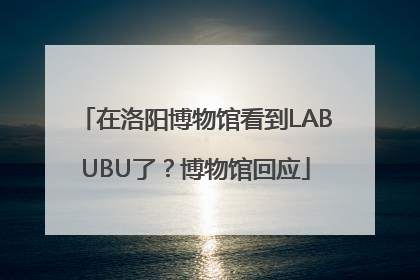 在洛阳博物馆看到LABUBU了？博物馆回应