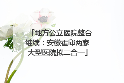 地方公立医院整合继续：安徽霍邱两家大型医院拟二合一