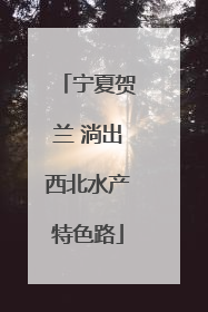 宁夏贺兰 淌出西北水产特色路