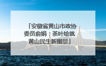 安徽省黄山市政协委员俞娟：茶叶绘就黄山民生新图景