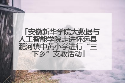 安徽新华学院大数据与人工智能学院走进怀远县淝河镇中黄小学进行“三下乡”支教活动