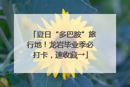 夏日“多巴胺”旅行地！龙岩毕业季必打卡，速收藏→
