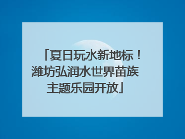 夏日玩水新地标！潍坊弘润水世界苗族主题乐园开放