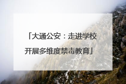 大通公安：走进学校开展多维度禁毒教育