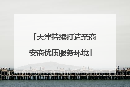 天津持续打造亲商安商优质服务环境