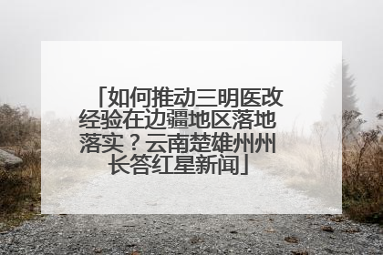 如何推动三明医改经验在边疆地区落地落实？云南楚雄州州长答红星新闻