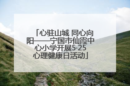 心驻山城 同心向阳——宁国市仙霞中心小学开展5·25心理健康日活动