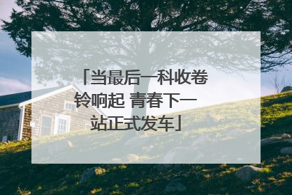 当最后一科收卷铃响起 青春下一站正式发车