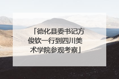 德化县委书记方俊钦一行到四川美术学院参观考察