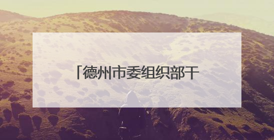 德州市委组织部干部任前公示公告