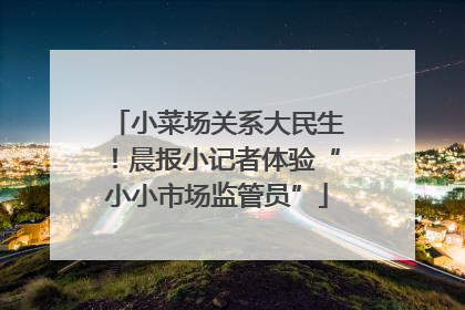 小菜场关系大民生！晨报小记者体验“小小市场监管员”