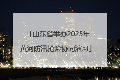 山东省举办2025年黄河防汛抢险协同演习