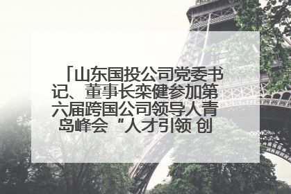 山东国投公司党委书记、董事长栾健参加第六届跨国公司领导人青岛峰会“人才引领 创新驱动”人力资源高质量发展对话会