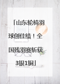 山东轮椅羽球创佳绩！全国残羽赛斩获3银1铜