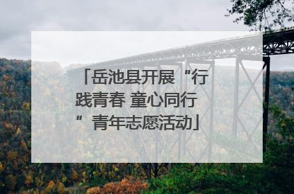 岳池县开展“行践青春 童心同行”青年志愿活动