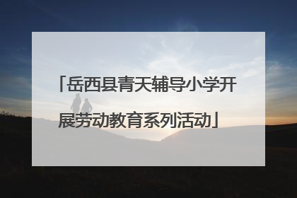岳西县青天辅导小学开展劳动教育系列活动