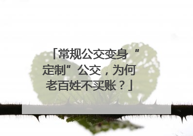 常规公交变身“定制”公交，为何老百姓不买账？