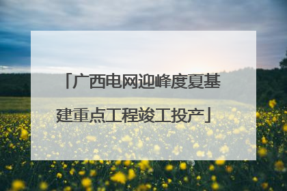 广西电网迎峰度夏基建重点工程竣工投产