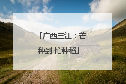 广西三江：芒种到 忙种稻