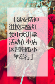 延安精神进校园暨红领巾大讲堂活动在小店区晋阳街小学举行