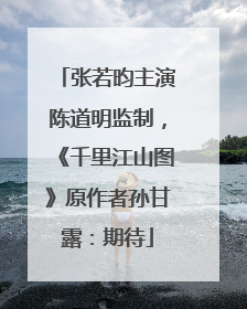 张若昀主演陈道明监制，《千里江山图》原作者孙甘露：期待