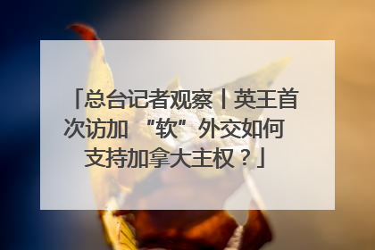 总台记者观察丨英王首次访加 “软”外交如何支持加拿大主权？