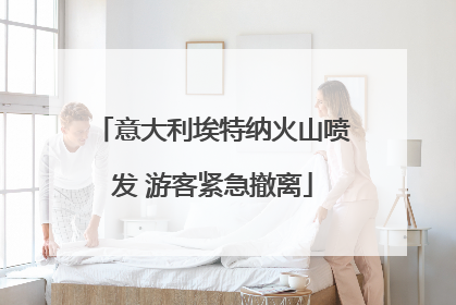 意大利埃特纳火山喷发 游客紧急撤离