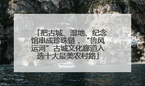 把古城、湿地、纪念馆串成珍珠链，“鲁风运河”古城文化廊道入选十大最美农村路