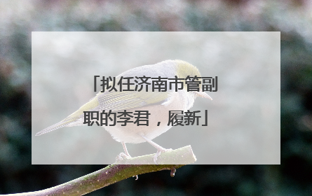 拟任济南市管副职的李君，履新